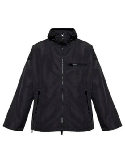 W-Henness Piped Oval D Logo Nylon Winderbreaker Black - DIESEL - BALAAN 2