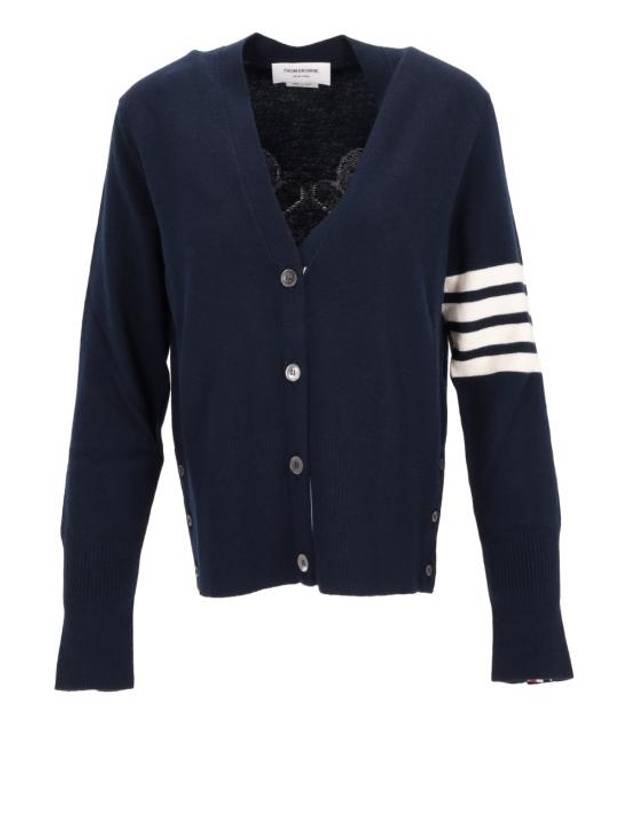 Intarsia classic cardigan navy - THOM BROWNE - BALAAN 2