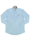 Men's Cambridge Long Sleeve Shirt Blue - BURBERRY - BALAAN.