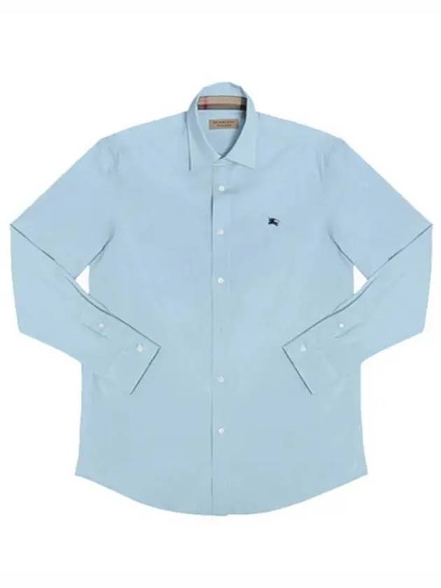 Men's Cambridge Long Sleeve Shirt Blue - BURBERRY - BALAAN.