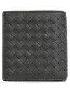 Intrecciato Small Folder Half Wallet Dark Grey - BOTTEGA VENETA - BALAAN 3