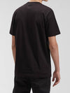 Logo Stamp Printed Short Sleeve T-shirt Black - CP COMPANY - BALAAN 5