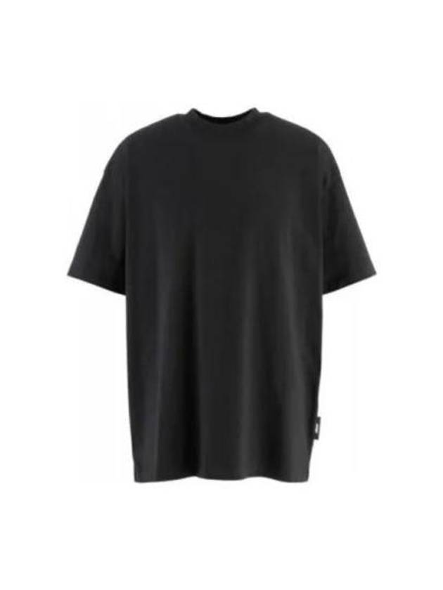 Maxi Back Logo Cotton Short Sleeve T-Shirt Black - MSGM - BALAAN 2