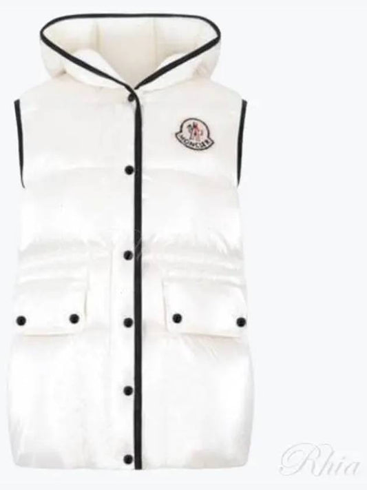 Hera Logo Down Padded Vest White - MONCLER - BALAAN 2