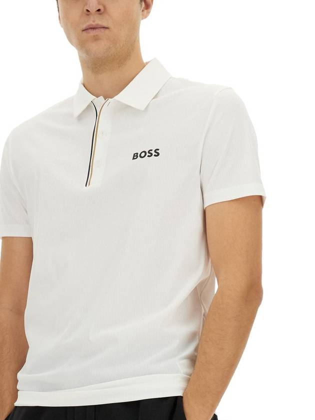 Boss "Paddy" Polo Shirt In Ribbed Fabric - HUGO BOSS - BALAAN 4