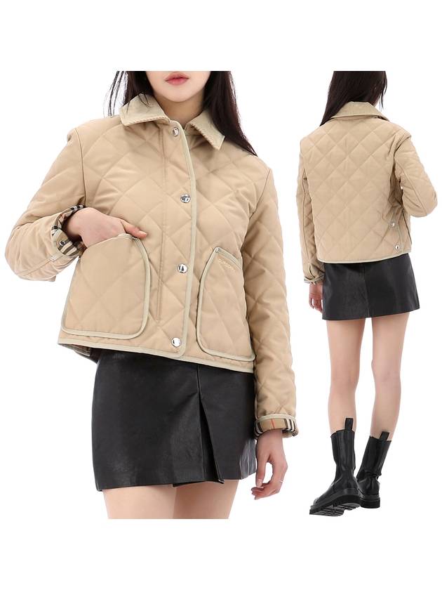 Quilted Classic Collar Jacket Beige - BURBERRY - BALAAN 2