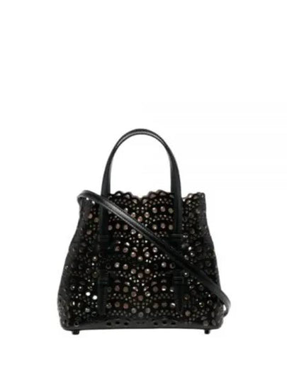 Mina 20 Vienne Wave Lux Calfskin Tote Bag Black - ALAIA - BALAAN 2