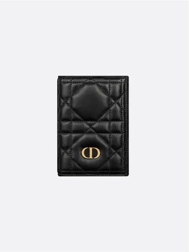 Miss Caro Macrocannage Lambskin Passport Wallet Black - DIOR - BALAAN 2