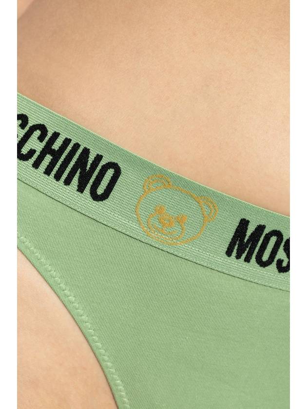 Moschino Logo Thongs, Women's, Green - MOSCHINO - BALAAN 4