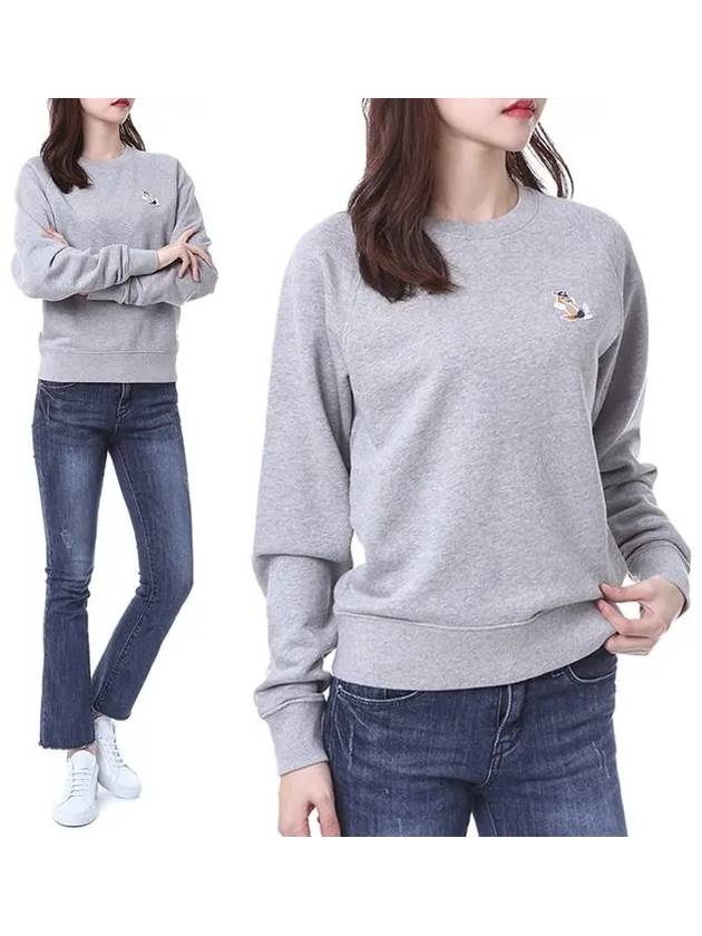 Dressed Fox Patch Sweatshirt Gray Melange - MAISON KITSUNE - BALAAN 2