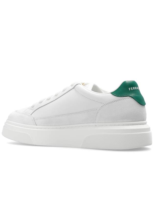 Gancini Outline Low-Top Sneakers White - SALVATORE FERRAGAMO - BALAAN 6