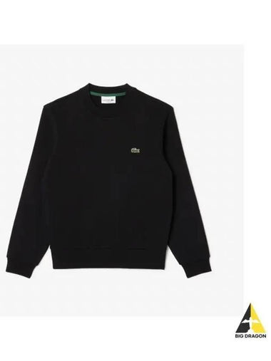 Men s Basic Classic Fit Crew Neck Sweatshirt Black - LACOSTE - BALAAN 1