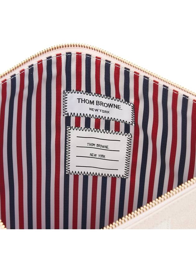 Diagonal Medium Document Case Clutch Bag Light Pink - THOM BROWNE - BALAAN 11