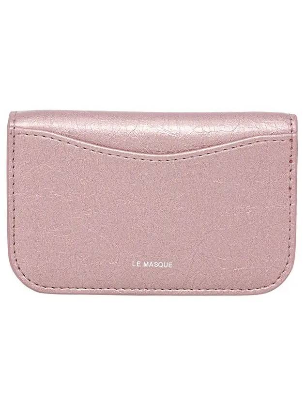 Heartlock compact business card card wallet rose gold - LE MASQUE - BALAAN 6