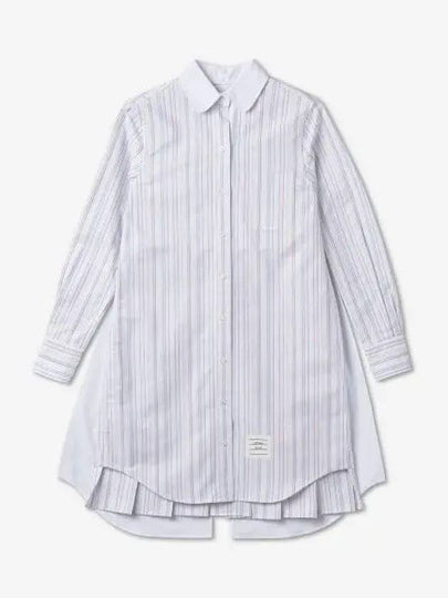 Pleated Back Striped Oxford Short Dress - THOM BROWNE - BALAAN 2