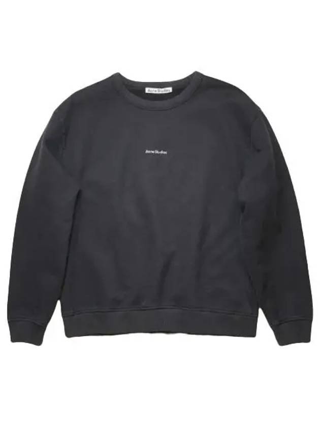 Mini Logo Crew Neck Sweatshirt Black - ACNE STUDIOS - BALAAN 2