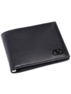 Men's V Logo Money Clip Half Wallet Black - VALENTINO - BALAAN 6