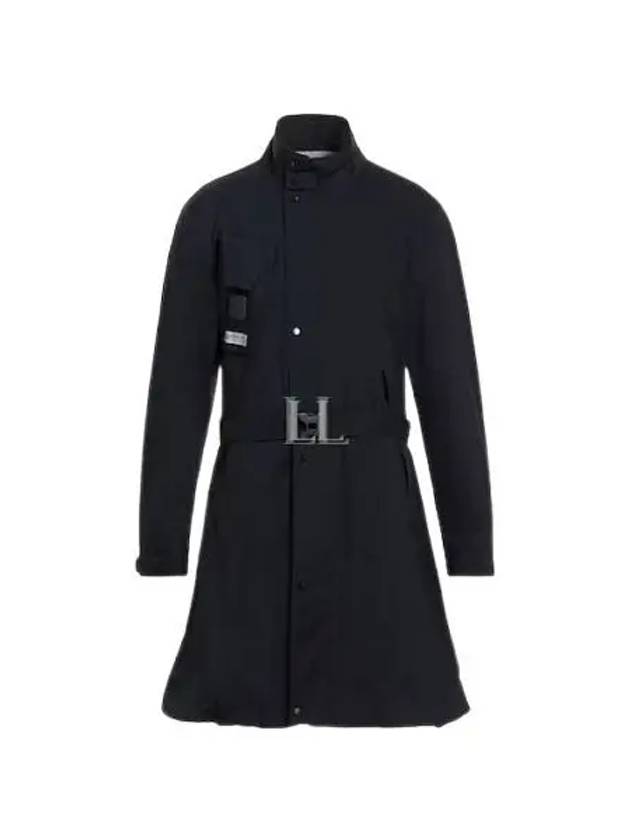 Metropolis Series Gore-Tex 3L Infinium Belted Single Coat Navy - CP COMPANY - BALAAN 2