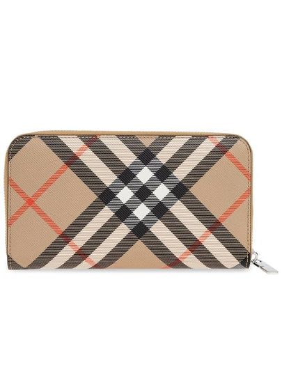 Check Zip Around Long Wallet Sand - BURBERRY - BALAAN 2