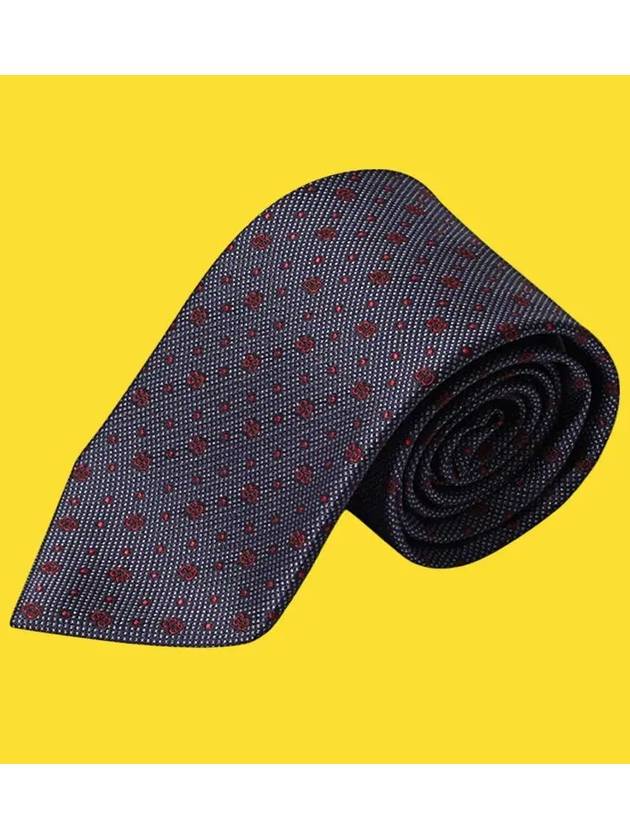 GG Dot Pattern Silk Tie Navy - GUCCI - BALAAN 9