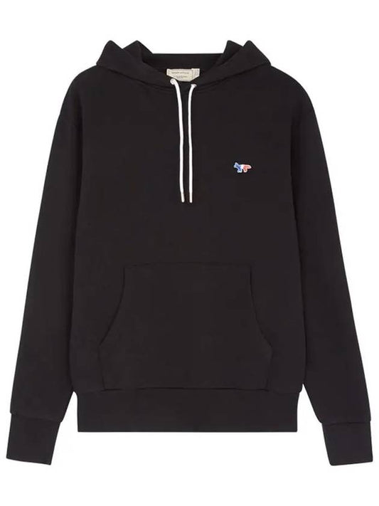 Tricolor Fox Patch Classic Hoodie Black - MAISON KITSUNE - BALAAN 2