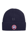 Logo Arctic Disc Rib Beanie Navy Heather - CANADA GOOSE - BALAAN 2