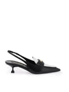 Leather Penny Slingback Heels Black - MIU MIU - BALAAN 2