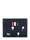 Compartment Icon Card Wallet Grey - THOM BROWNE - BALAAN 2