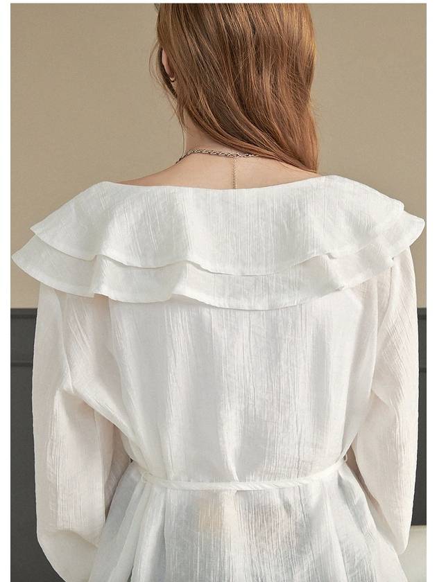 Baby's Breath Ruffle Collar Blouse Ivory - MICANE - BALAAN 4