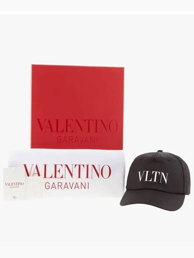 Logo Printed Nylon Ball Cap Black - VALENTINO - BALAAN 4