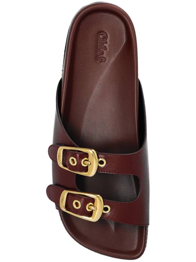 Chloé Polly Slides, Women's, Burgundy - CHLOE - BALAAN 6