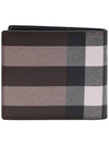 Check Leather International Bifold Wallet Dark Birch Brown - BURBERRY - BALAAN 5