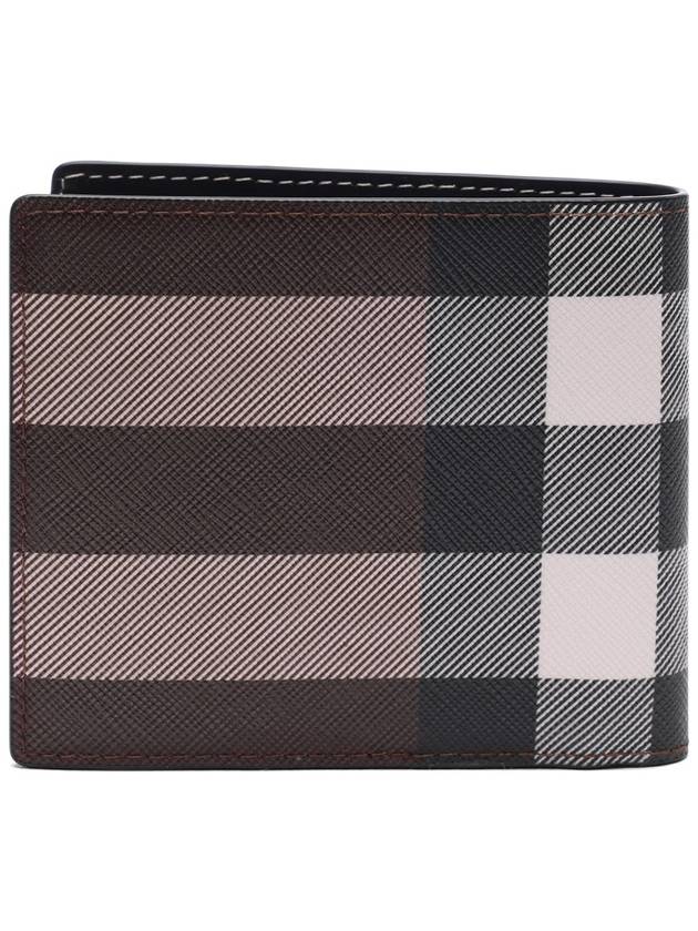 Check Leather International Bifold Wallet Dark Birch Brown - BURBERRY - BALAAN 5