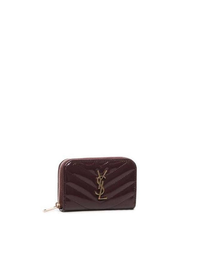 Cassandra Matelasse Patent Leather Half Wallet Red - SAINT LAURENT - BALAAN 2