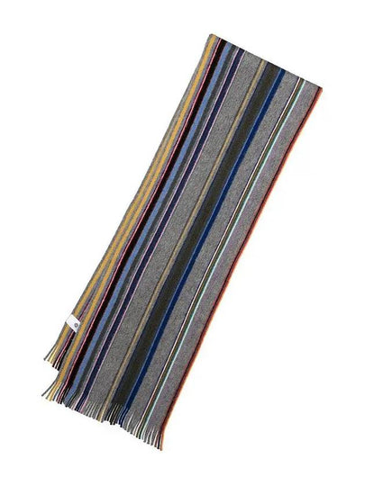 Signature Stripe Cashmere Scarf Grey - PAUL SMITH - BALAAN 2