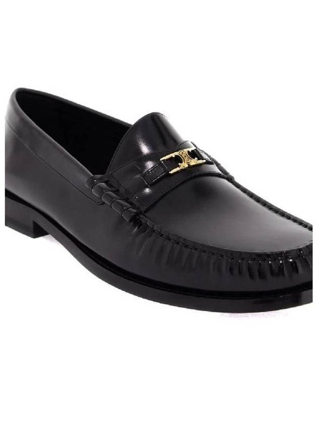 Luco Triomphe Polished Bull Loafers Black - CELINE - BALAAN 3