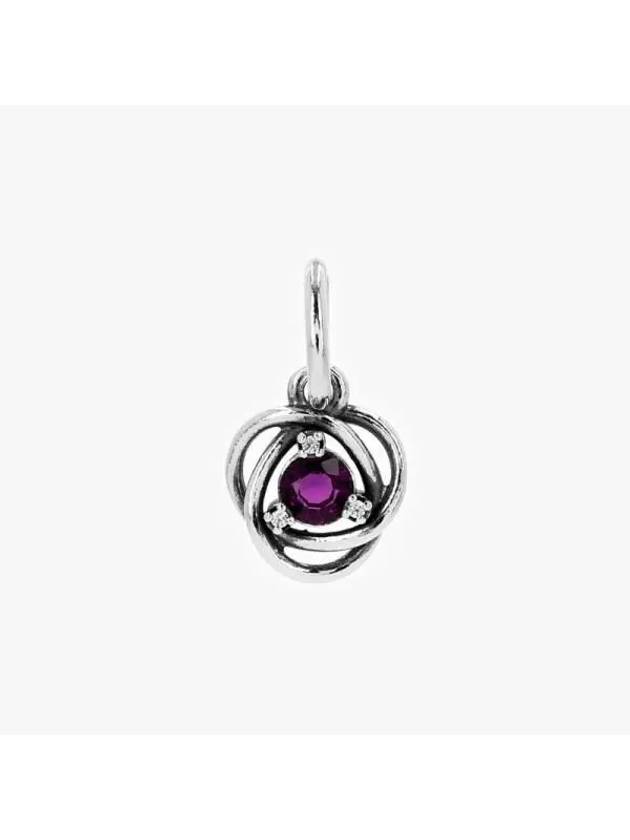 February Eternity Circle Dangle Bracelet Charm Silver Purple - PANDORA - BALAAN 3