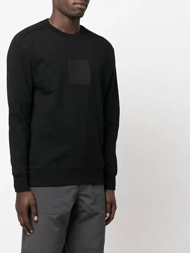 Square Logo Patch Sweatshirt Black - CP COMPANY - BALAAN 5