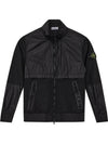 Logo Patch Recycled Nylon Track Jacket Black - STONE ISLAND - BALAAN 2