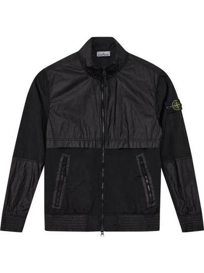 Logo Patch Recycled Nylon Track Jacket Black - STONE ISLAND - BALAAN 2