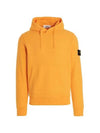 Wappen Patch Cotton Fleece Hoodie Yellow - STONE ISLAND - BALAAN 2