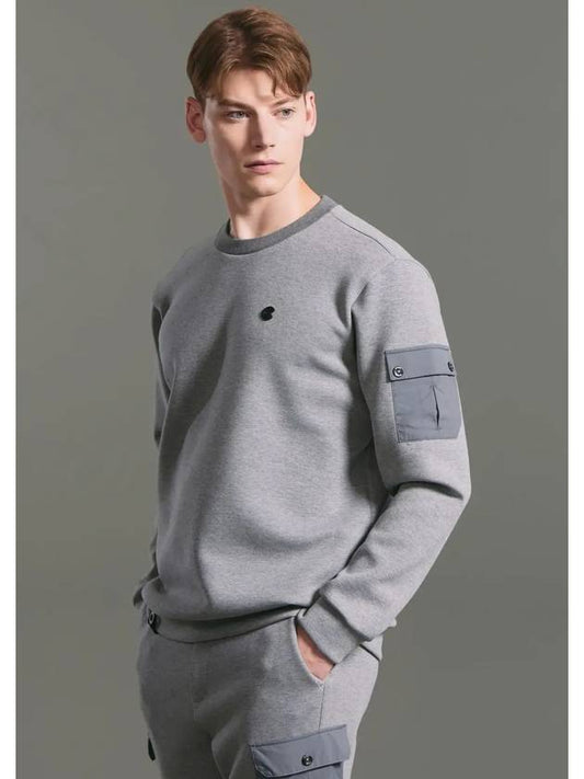 Online exclusive men s sleeve pocket cushion paper long sweatshirt melange gray - CLEVELAND GOLF - BALAAN 1