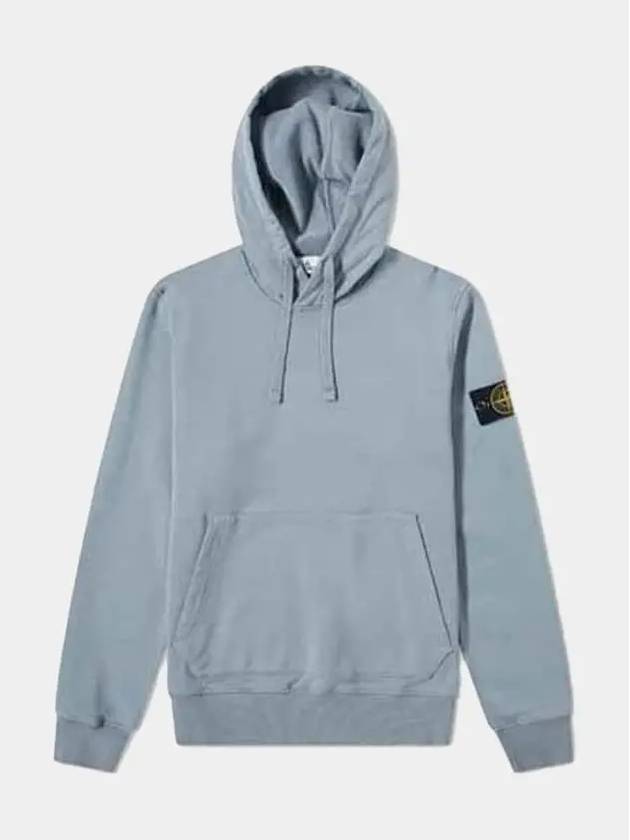 Wappen Patch Cotton Hoodie Blue - STONE ISLAND - BALAAN 2