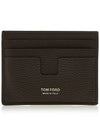 T Line Card Wallet Dark Brown - TOM FORD - BALAAN 2