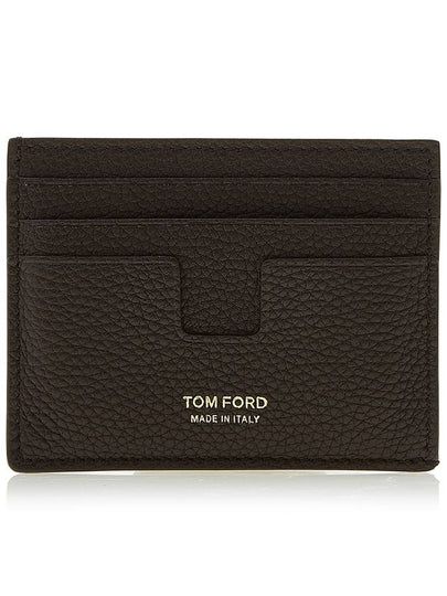 T Line Card Wallet Dark Brown - TOM FORD - BALAAN 2