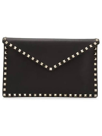 11Th Anniversary Rockstud Envelope Clutch Bag Black - VALENTINO - BALAAN 2