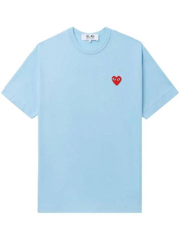 Logo Wappen Cotton Short Sleeve T-Shirt Blue - COMME DES GARCONS PLAY - BALAAN 1