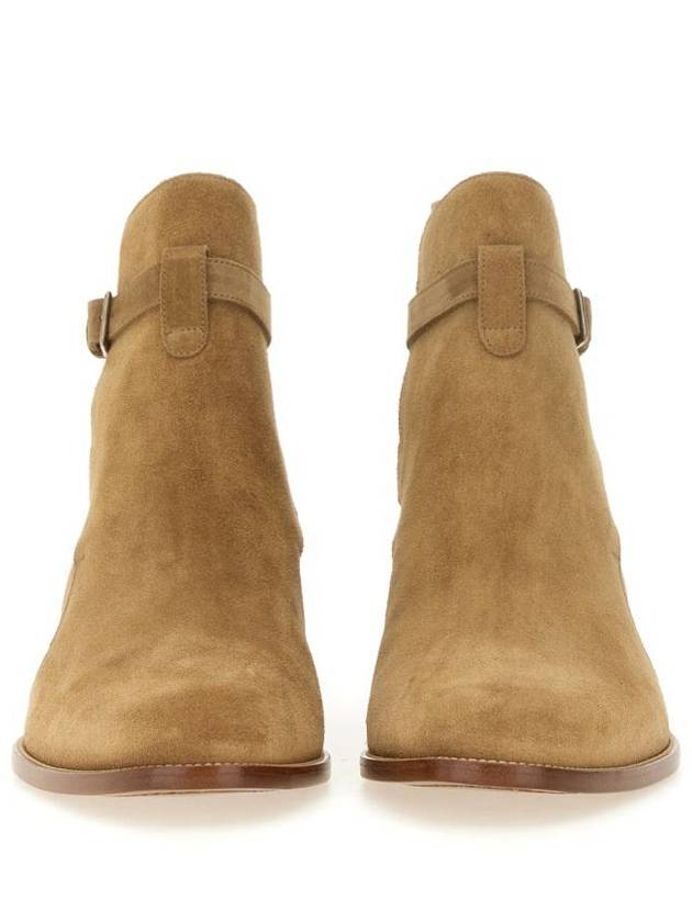 Men's Jodhpur Suede Ankle Boots Tobacco Beige - SAINT LAURENT - BALAAN 5