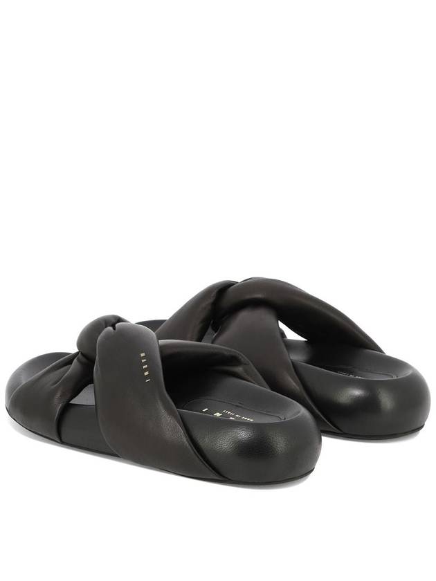 Bubble Logo Slippers Black - MARNI - BALAAN 7