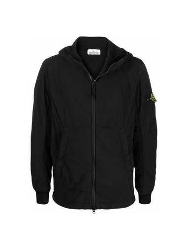 Comfort Tech Composite Polartec Hooded Jacket Black - STONE ISLAND - BALAAN 1